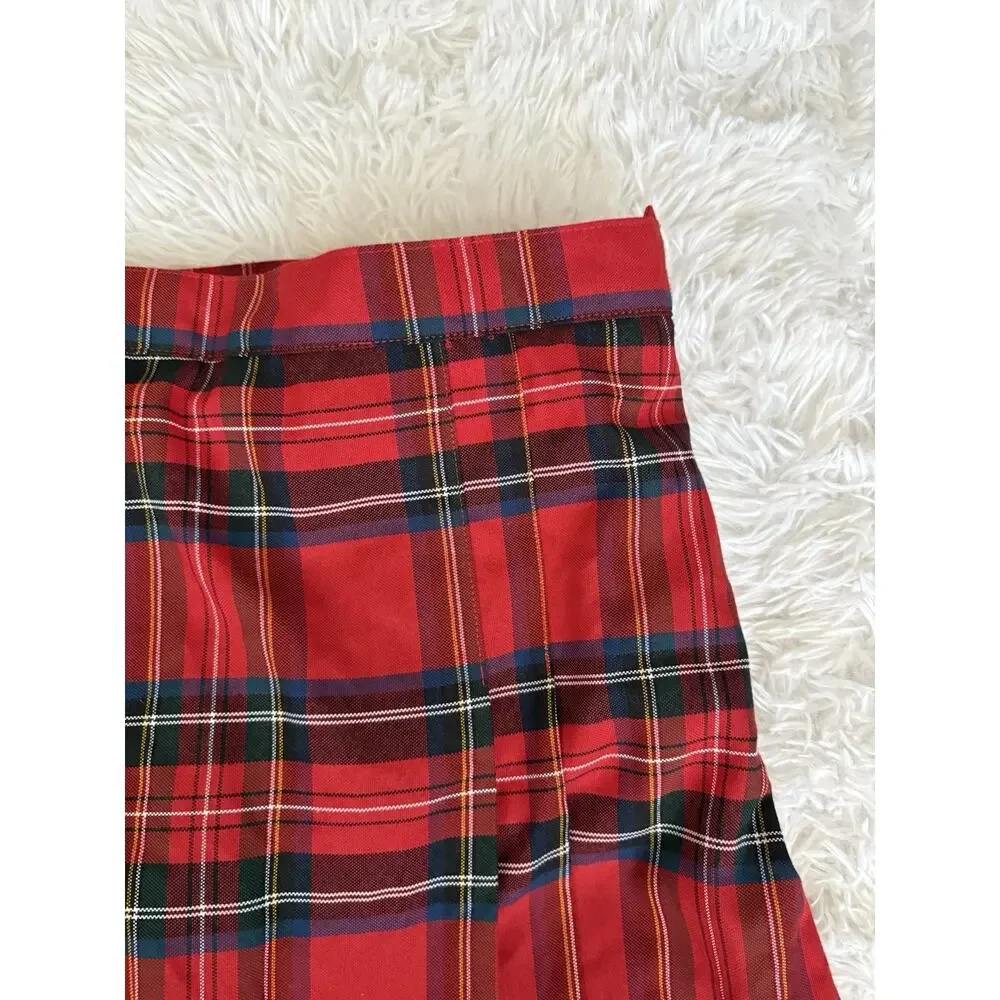 Rifle Girls 8.5 Red Checked Tartan Plaid Skirt ( Shorts). Exc. Quality